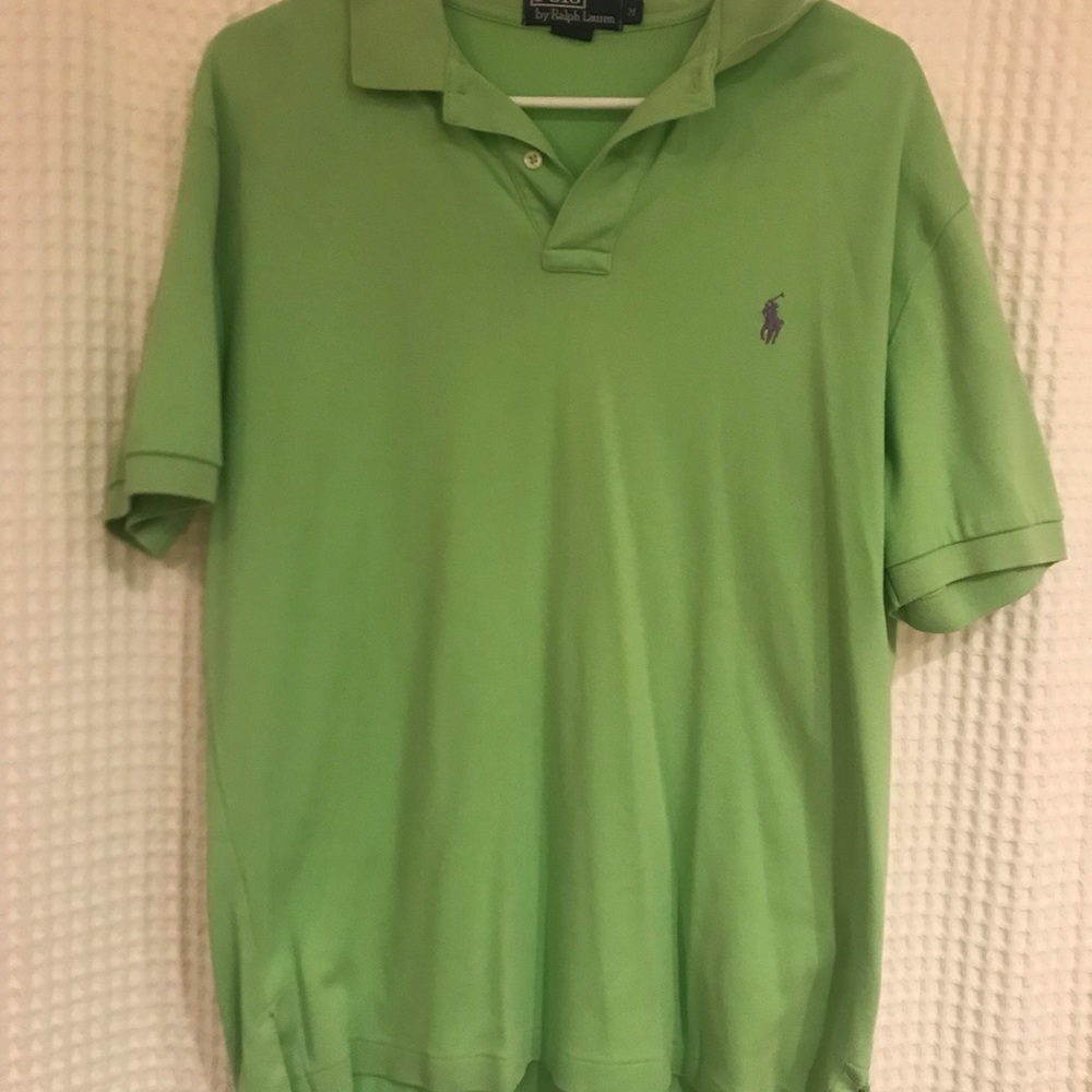 Men’s Polo Ralph Lauren lime green collared shirt